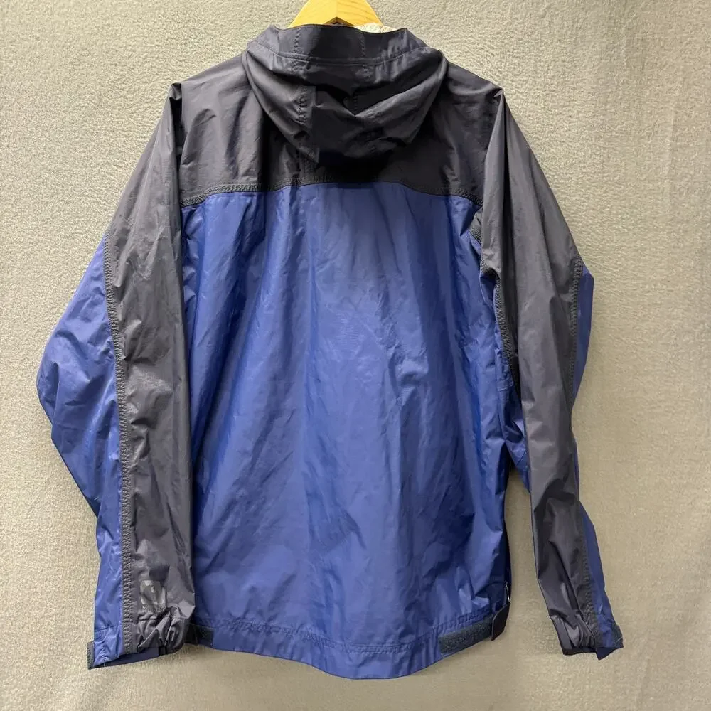 Carhartt Huron Jacket Ripstop Waterproof Nylon Roll Up Hood Full Zip Blue Mens M - Picture 4 of 14